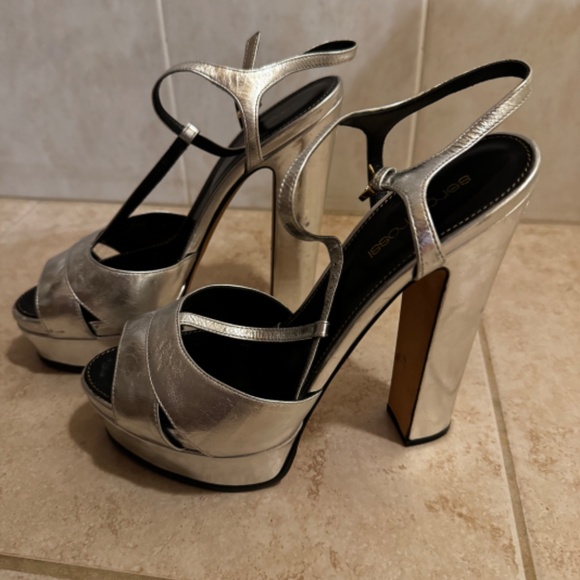 Women Silver high heel Sandals